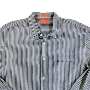 Falconnable Striped Casual Button Up Shirt